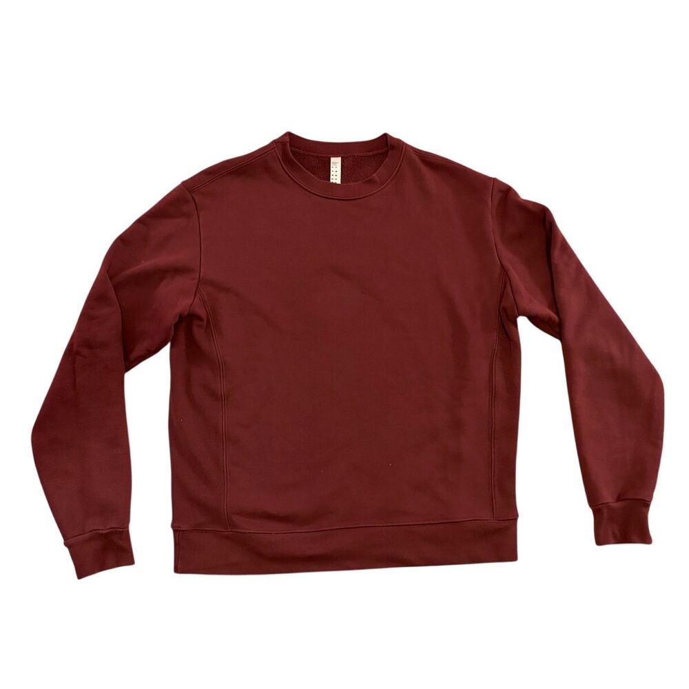 American Apparel Heavy Terry Crewneck Sweatshirt Mens L Maroon Red Y2K USA